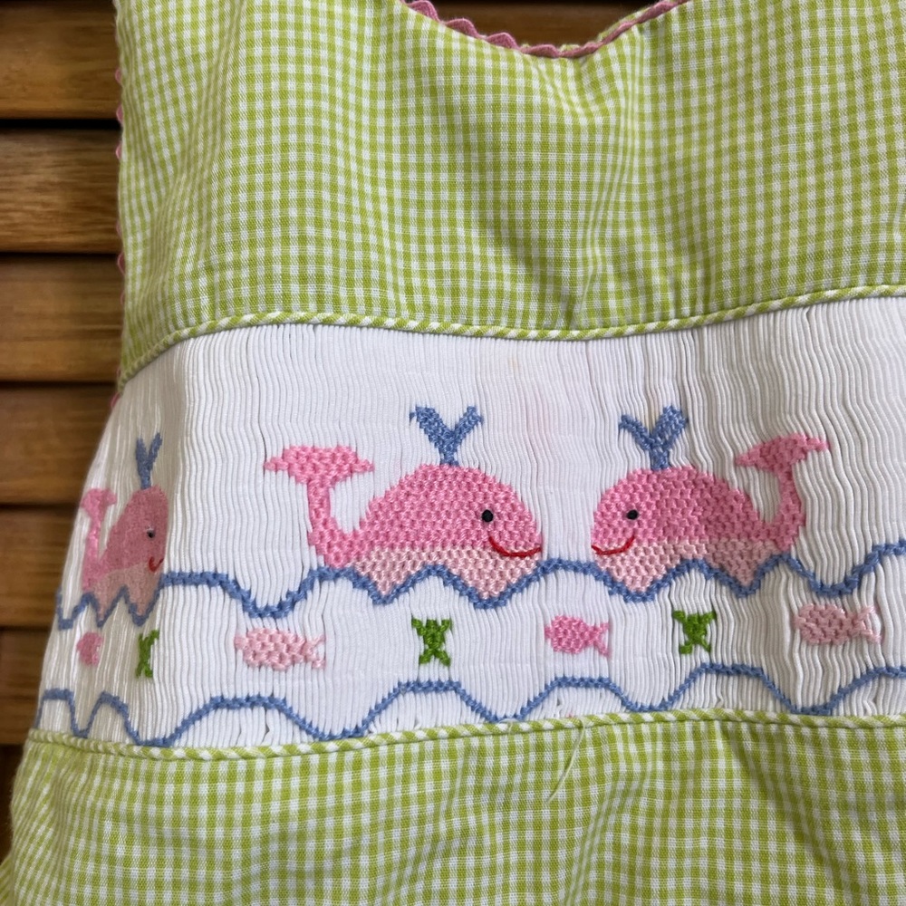 Vive La Fête smocked whale tank 2T